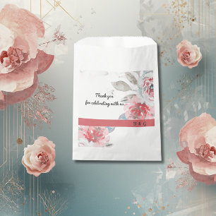 Sachets En Papier Rose et Mariage Fleur sauvage Abstrait moderne