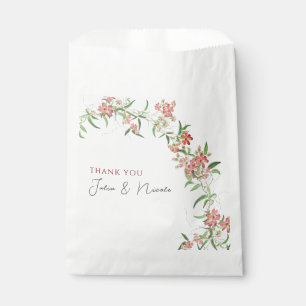 Sachets En Papier Rose Fleur Sauvage Rose Printanière Mariage
