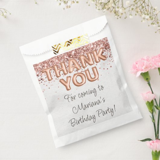 Sachets En Papier Rose Gold fête d'anniversaire (Scellé)
