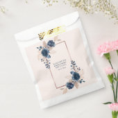 Sachets En Papier Rose Gold Navy Blue Dusty rose Floral Mariage (Scellé)