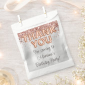 Sachets En Papier Rose Gold Silver fête d'anniversaire (Coupé)