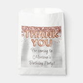 Sachets En Papier Rose Gold Silver fête d'anniversaire (Devant)