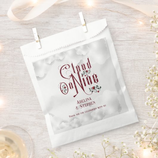 Sachets En Papier Rose gothique Cloud Neuf Mariage Halloween (Coupé)