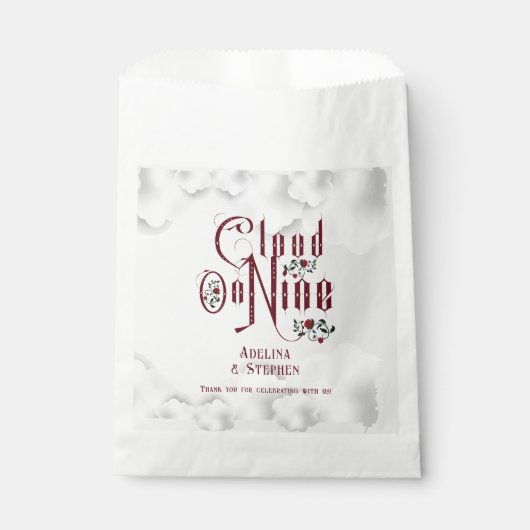 Sachets En Papier Rose gothique Cloud Neuf Mariage Halloween (Devant)