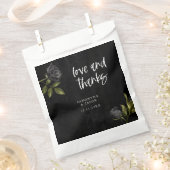 Sachets En Papier Rose gothique Mariage noir (Coupé)