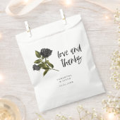 Sachets En Papier Rose gothique Mariage noir blanc (Coupé)
