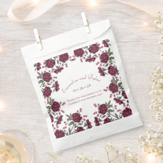 Sachets En Papier Rose Mariage Marron