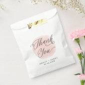 Sachets En Papier Rose Merci Moderne Mariage Treat Sacks, (Scellé)