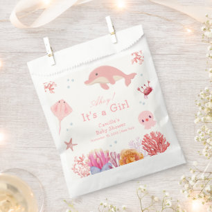 Sachets En Papier Rose mignonne sous le Baby shower Dolphin de mer f