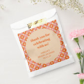 Sachets En Papier Rose Orange Milieu de siècle sur mesure Remercieme (Scellé)