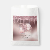 Sachets En Papier Rose Parties scintillant or retraite surprise (Devant)