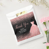 Sachets En Papier Rose Pink Dress Faux Glitter Sweet 16 Birthday (Scellé)