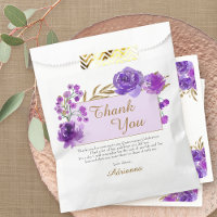 Rose pourpre et Merci feuille or