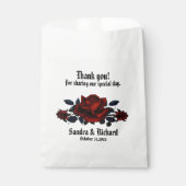Sachets En Papier Rose rouge gothique Mariage blanc personnel (Devant)