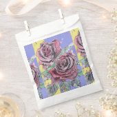 Sachets En Papier Rose rouge Motif d'aquarelle violet Art (Coupé)