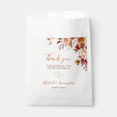 Sachets En Papier Rose rustique et Mariage de automne Chrysanthemum (Devant)
