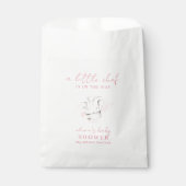 Sachets En Papier Rose Simple Moderne Petit Chef Baby shower (Devant)