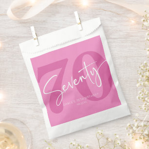 Sachets En Papier Rose Soixante-dix-soixante-dixième fête d'annivers
