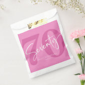 Sachets En Papier Rose Soixante-dix-soixante-dixième fête d'annivers (Scellé)