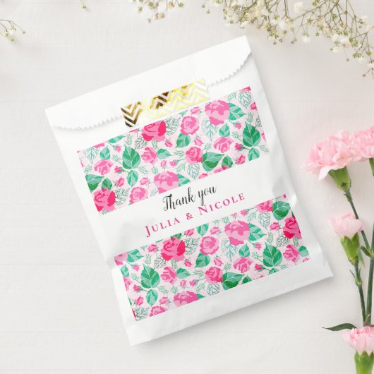 Sachets En Papier Rose Vert Rose Pétales Fleurs Jardin Mariage (Scellé)