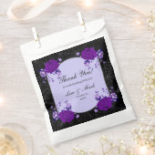 Sachets En Papier Rose violet Floral Spiderweb Mariage de automne (Coupé)