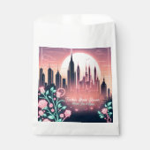 Sachets En Papier Roses Électriques Futura Réception de Mariage Néo (Devant)