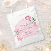 Sachets En Papier Roses roses et papillon rose pâle Quinceañera (Coupé)