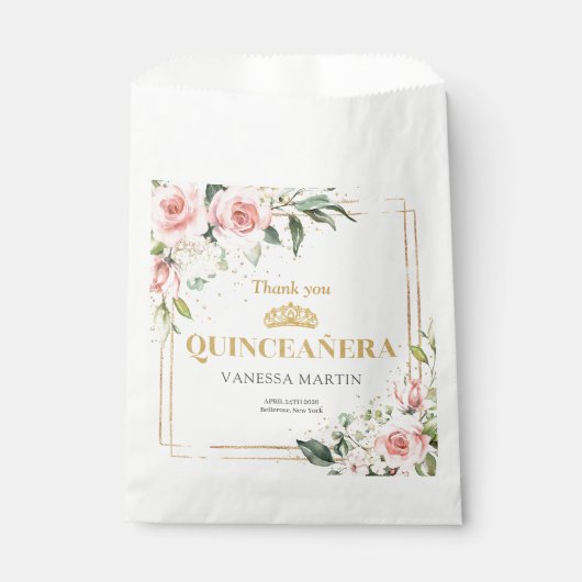 Sachets En Papier Roses roses rose rousse rustique boho quinceanera  (Devant)
