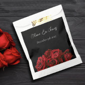 Sachets En Papier Roses rouges Noir blanc