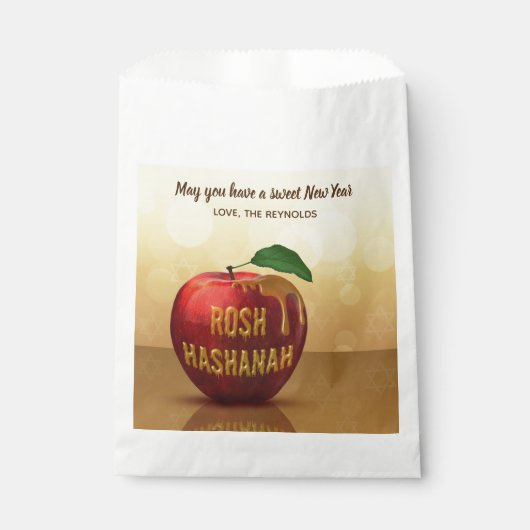 Sachets En Papier Rosh Hashanah Juif Nouvel An Honey Apple (Devant)