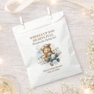Sachets En Papier Roues de Nounours en l'air et cœurs pleins