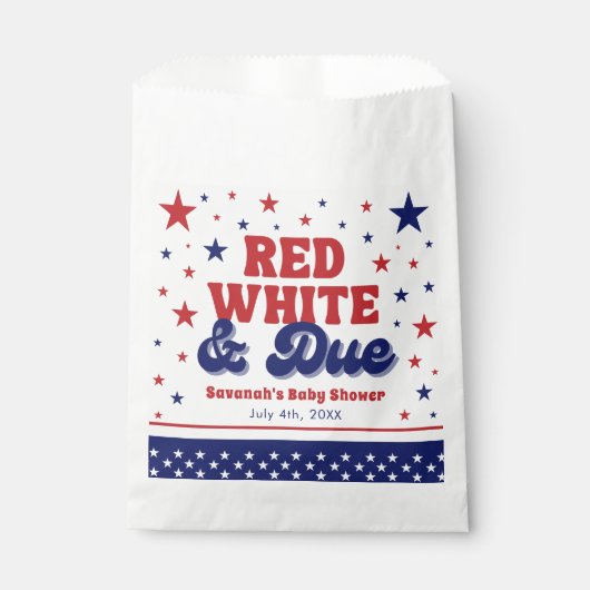 Sachets En Papier Rouge, blanc et plein 4 juillet Baby shower patrio (Devant)