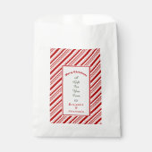 Sachets En Papier Rouge Blanc Joyeux Noël Favoriser Personnaliser (Devant)