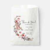 Sachets En Papier Rouge Blush Floral Roses Élégant mariage (Devant)