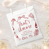 Sachets En Papier Rouge Italien C'est l'Amour Pizza Pâtes Réception  (Coupé)