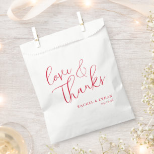 Sachets En Papier Rouge Romantique Calligraphie