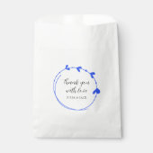 Sachets En Papier Royal Blue Simple Heart Mariage de couronne (Devant)