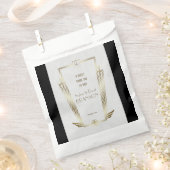 Sachets En Papier Royal Gold Art Déco Monogram Mariage MERCI (Coupé)