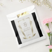 Sachets En Papier Royal Gold Art Déco Monogram Mariage MERCI (Scellé)