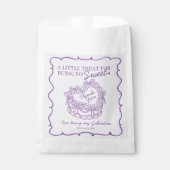 Sachets En Papier Ruban Violet Rétro Coquette Gâteau Galentines Cœur (Devant)