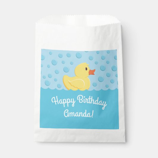 Sachets En Papier Rubber Ducky 1er Anniversaire Fête Enfants bébé (Devant)
