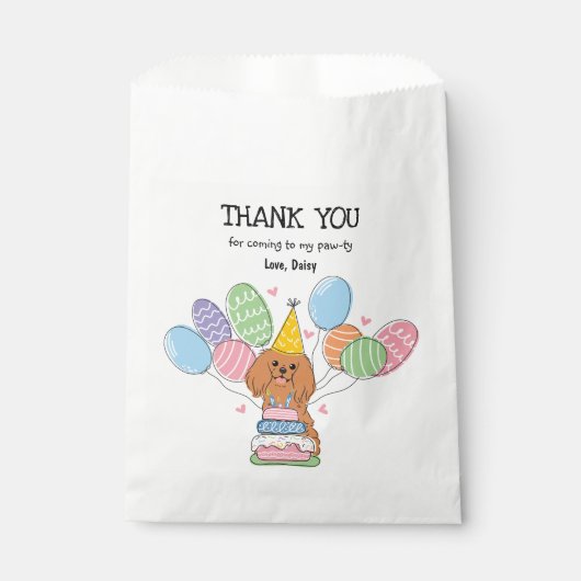 Sachets En Papier Ruby Cavalier King Charles Spaniel (Devant)