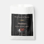 Sachets En Papier Ruby Red Masquerade Black Damask Or (Devant)