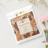 Sachets En Papier Russe Beige Brown Érable Feuille Mariage d'automne (Scellé)