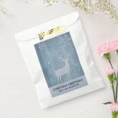 Sachets En Papier Russe Bleu Bois Reindeer Pays Noël (Scellé)