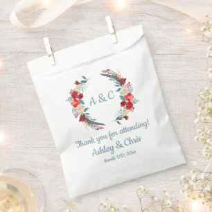 Sachets En Papier Russe Boho Mariage Traiter Pays Merci Floral