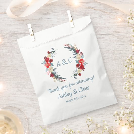 Sachets En Papier Russe Boho Mariage Traiter Pays Merci Floral (Coupé)