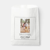 Sachets En Papier Russe couple photo Merci mariage (Devant)
