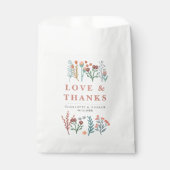 Sachets En Papier Russe Floral Boho Fleur sauvage Mariage (Devant)