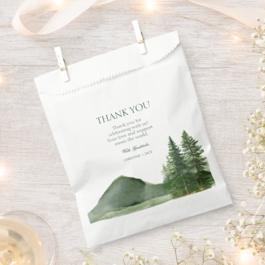 Sachets En Papier Russe Woodland Mountain Forest Pine Mariage Merci (Coupé)